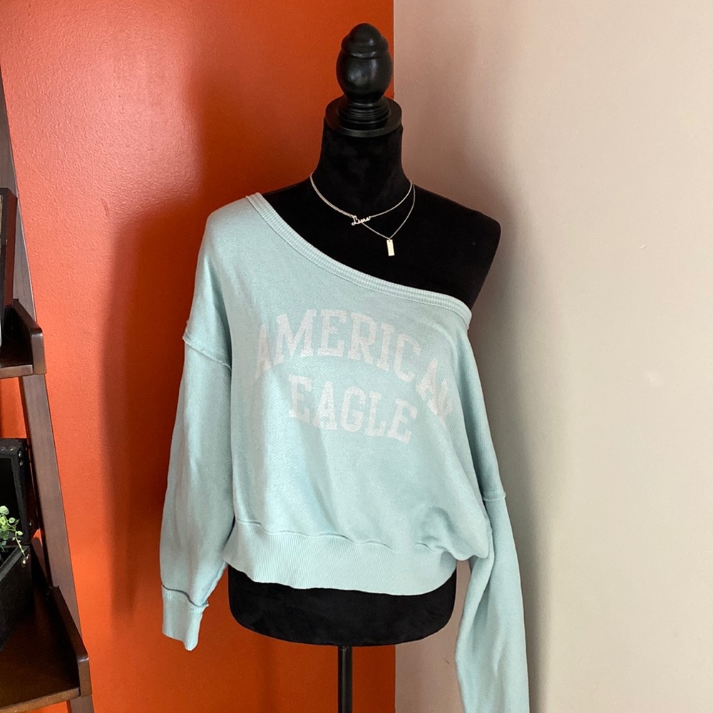 Ae slouchy cropped sweatshirt
